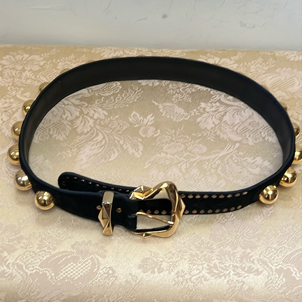 NANNI black leather belt